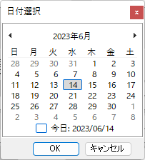 日付選択